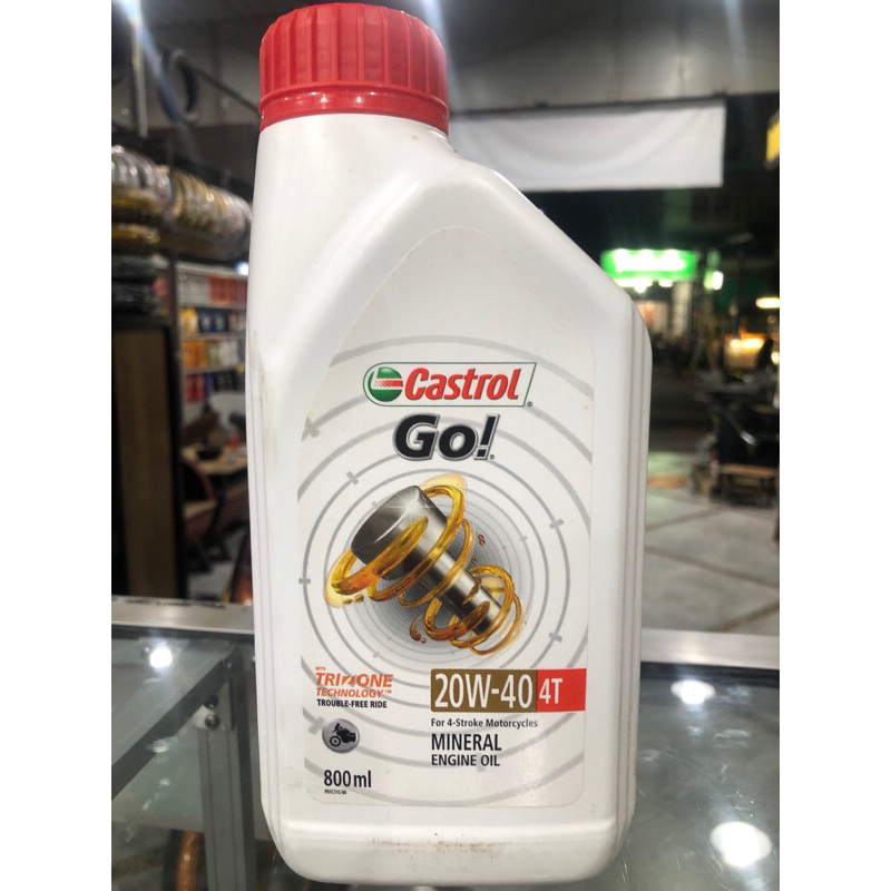 CASTROL GO 20W - 40 0.8L OLI MINERAL 4T API SG, JASO MA2