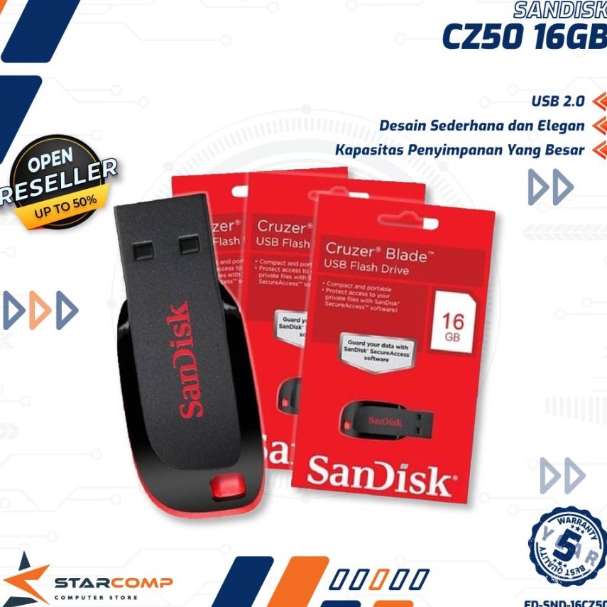 FlashDisk Sandisk 128GB 64GB 32GB 16GB Cruzer Blade CZ5 Original h E6P8