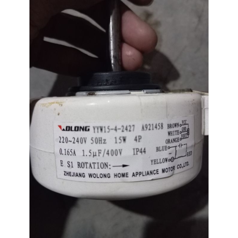 MOTOR DINAMO FAN INDORR AC PANASONIC 15W/18W, A921458 ORIGINAL