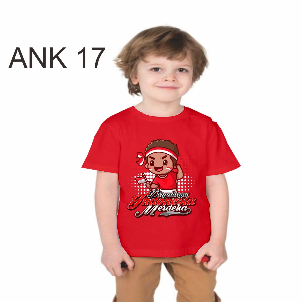 Baju Kemerdekaan Anak Laki Laki / Kaos Kemerdekaan Anak Perempuan / Baju Anak 17 Agustusan 17