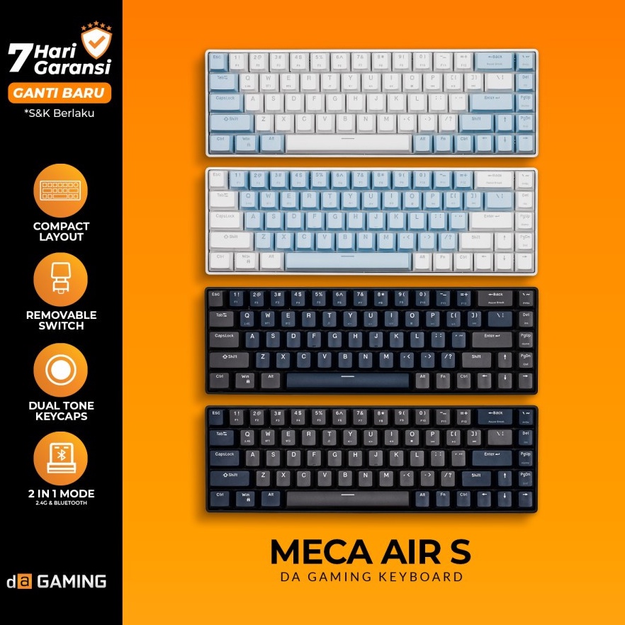 Keyboard Digital Alliance MECA Air S  WirelessBluetooh Keyboard DA Meca Air S  Gaming Keyboard x N5E