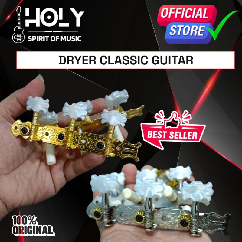 Dryer Classic Guitar Dryer Gitar Classic Nilon Gold Chrome