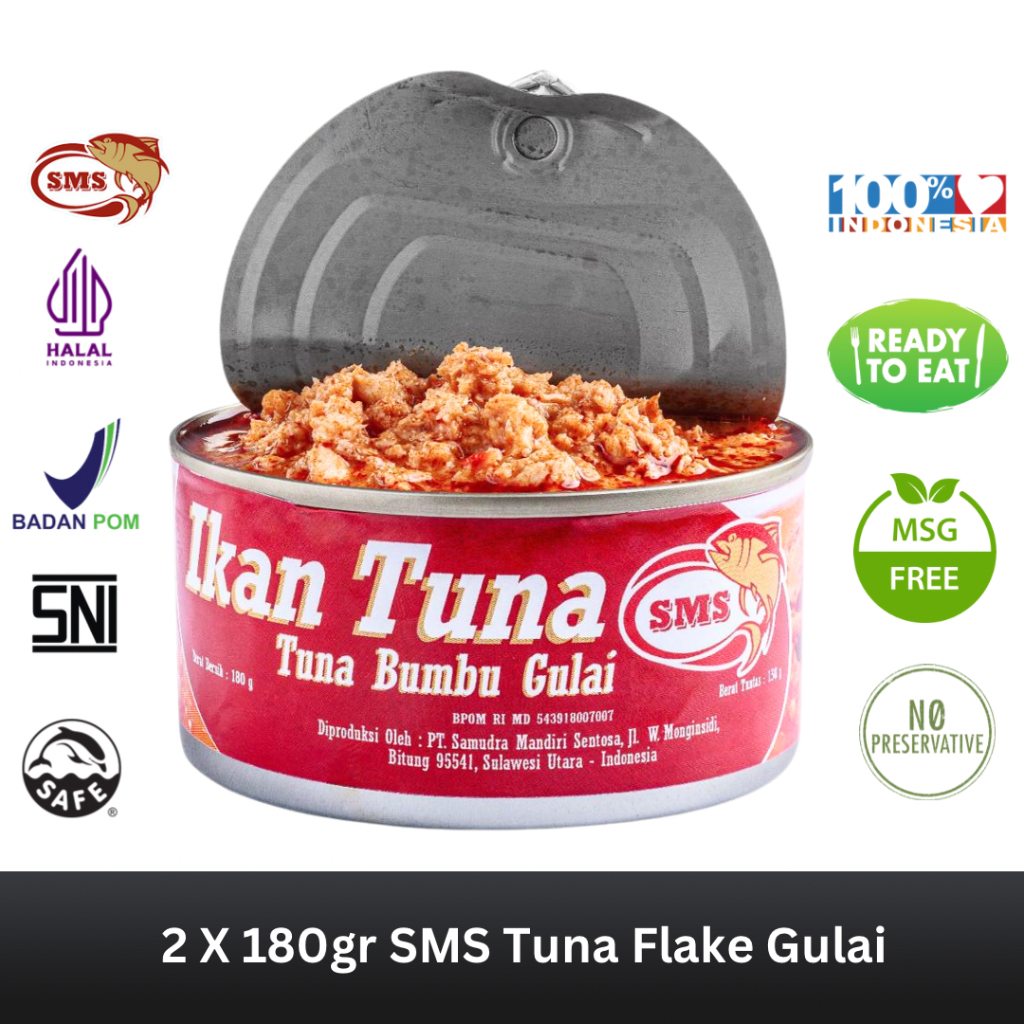 

SMS Paket 2 pcs Tuna Bumbu Gulai Tuna in Curry Daging Tuna Makanan Kaleng 180 g