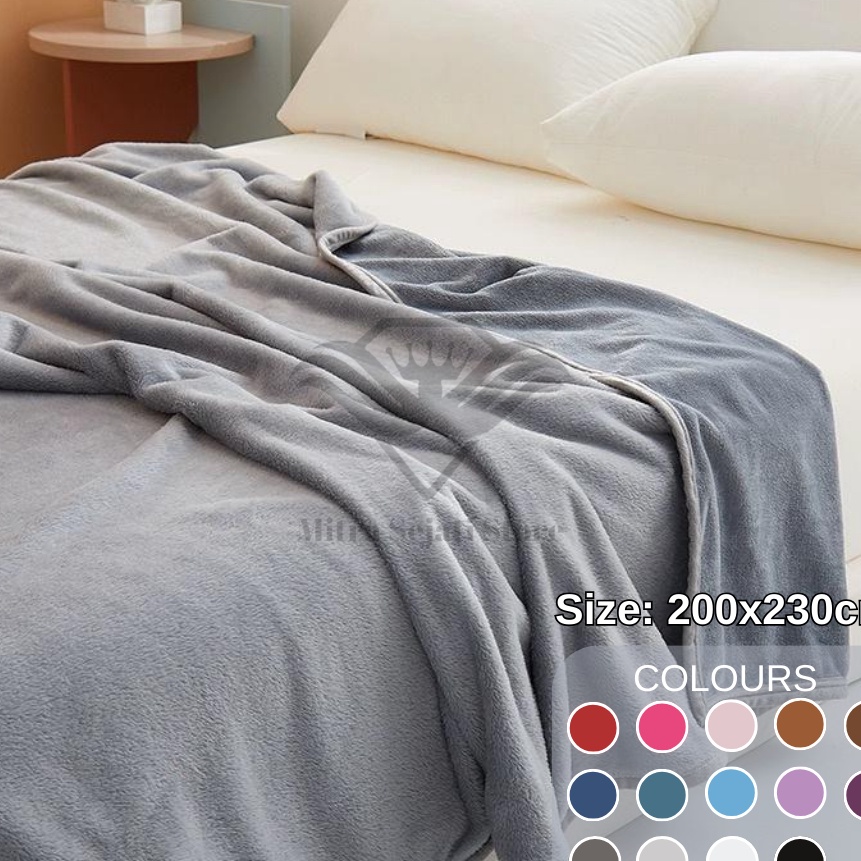 Kilat Selimut Lembut 2X22 Pola Polos Dewasa Terlaris  Termurah