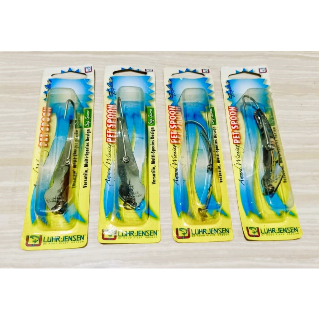 Paket 4pcs Lure Luhr Jensen Pet Spoon 15 Tony Accetta Not Rapala Storm Williamson