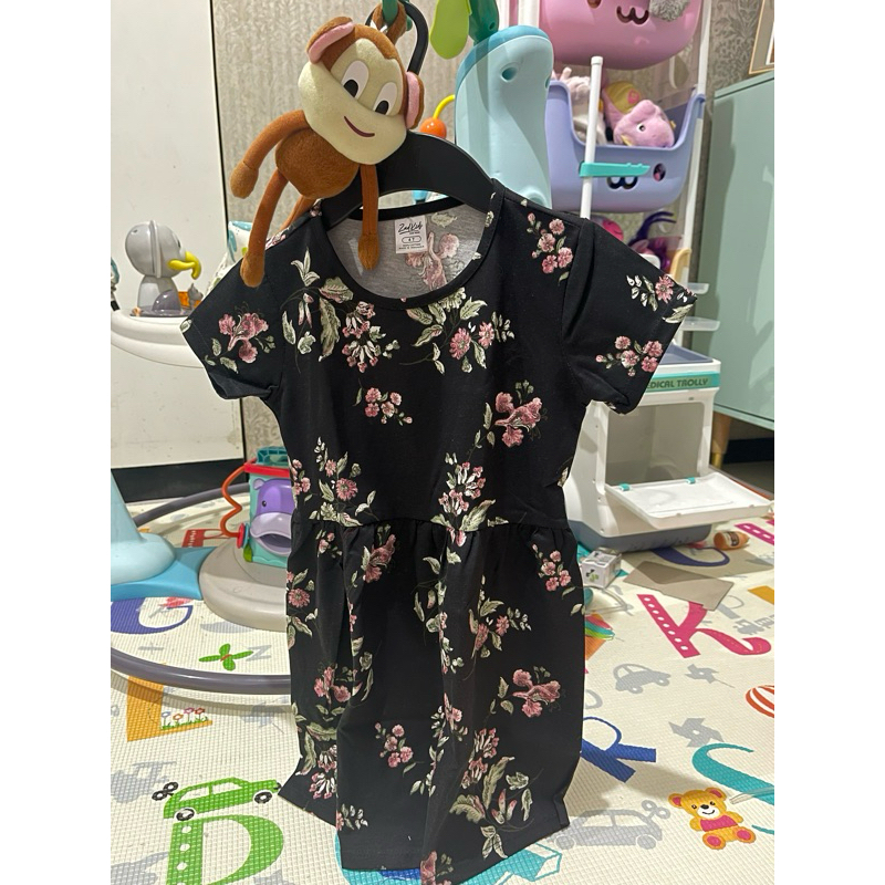 Zad Kids black floral dress