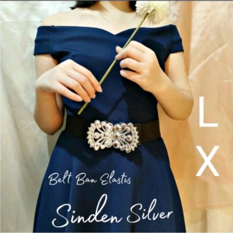 Ikat Pinggang Wanita Kain Hiasan Bunga Belt Sinden Kekinian Akaesoris Wanita Belt Warna Hitam Hiasan