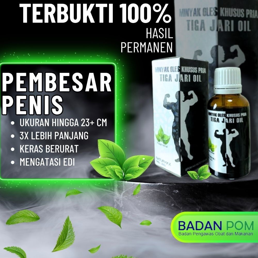 PROMO PAKET HEMAT MINYAK OLES HERBAL ALAMI KESEHATAN  PRIA Pembesar mr p Daun Bungkus Tiga Jari ASLI