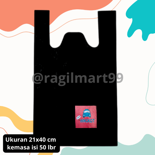 KANTONG KRESEK HITAM UKURAN 21X40 CM ISI 50 KANTONG PLASTIK