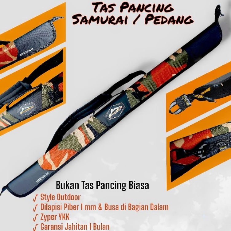 Penjualan Terbaiik  SEAKING45  Tas Pancing  Tas Joran  Samurai Pedang