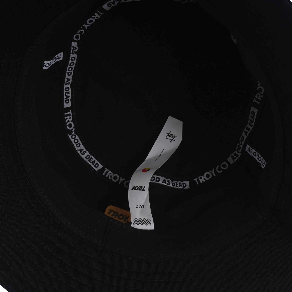 Troy Company Bucket Hat Topi Hitam Taper BH 2517