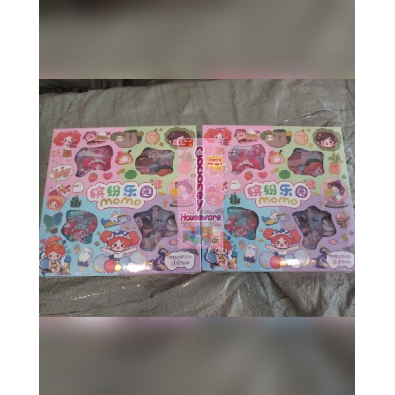 

Sticker Momo Waterproof isi 100 lembar / Stiker Karakter Lucu / Sticker Cute