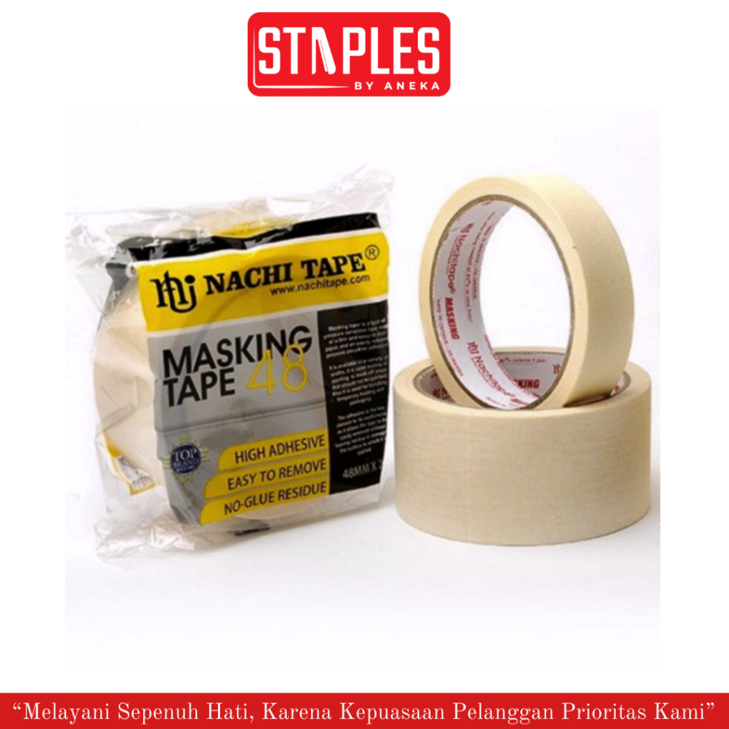 

Nachi Masking Tape / Lakban Kertas / Masking Tape 1 Inch / Masking Tape 2 Inch / Isolasi Kertas