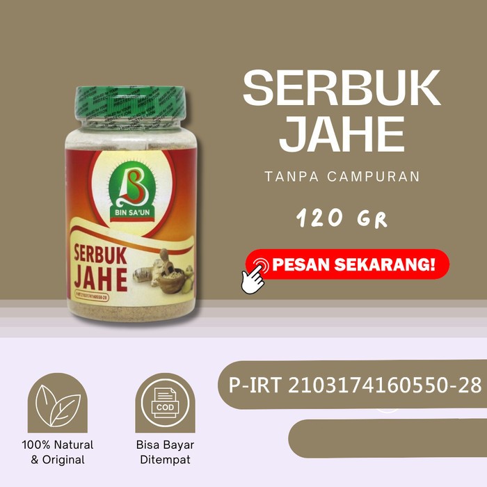 

Bubuk Jahe Murni Bin Saun Bubuk Jahe Murni Tanpa Gula 120gr Original