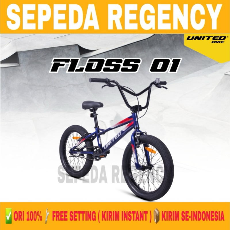 Sepeda Anak Laki BMX UNITED FLOSS 01 Ukuran 20 Inch Usia 8-11 Tahun