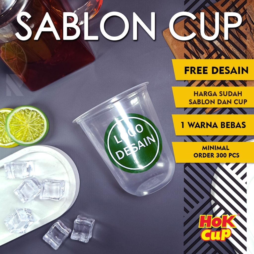 Sablon Cup 14 oz oval U HOK 1 Karton 1000 pcs