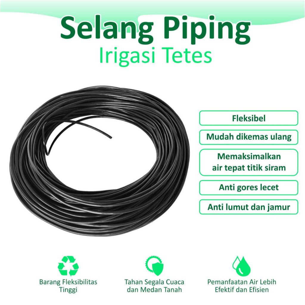 Selang Piping Pandepun Diameter 1,7 mm Selang Drip Kecil