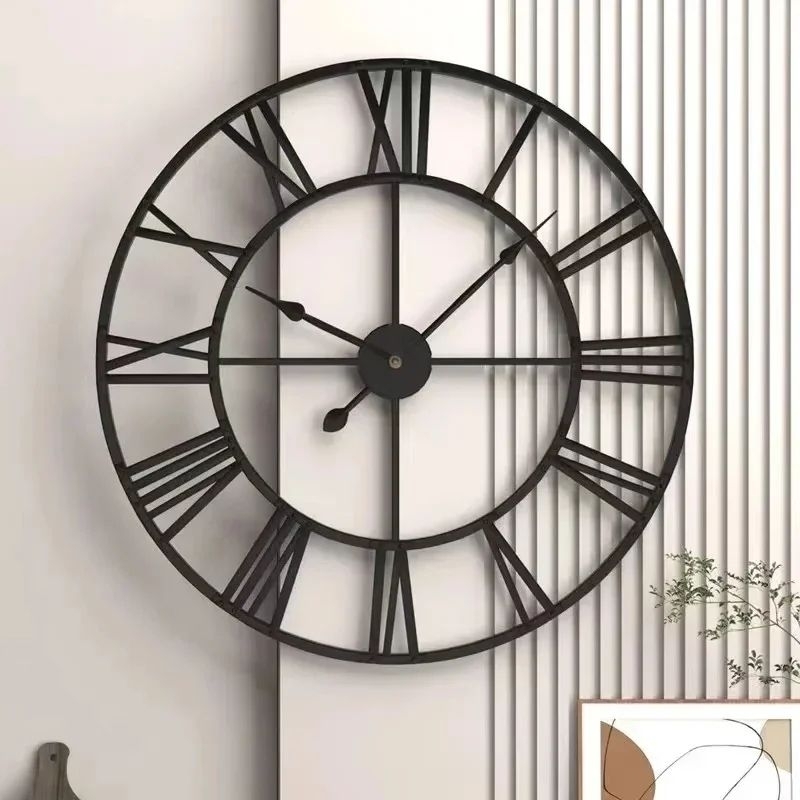 Jam Romawi Industrial 60 cm / Jam Dinding Raksasa Dekorasi Ruangan Dinding