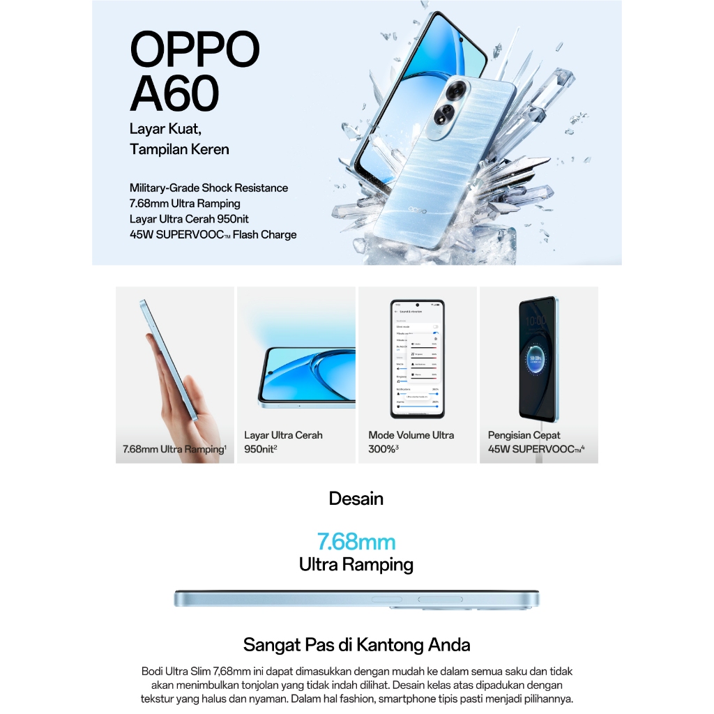 OPPO A60 TAHAN BANTING TERBARU