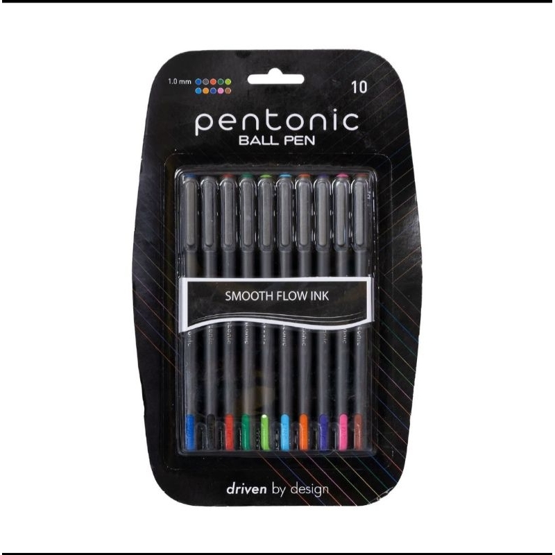 

[ 1pak isi 10pcs] PENTONIC BALL PEN warna campur