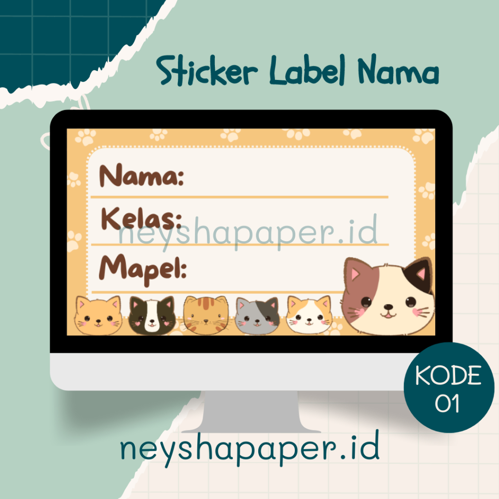 

Label Sticker Buku Mata Pelajaran