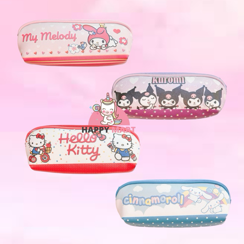 

Kotak pensil kulit sintetis motif sanrio kuromi / melody / cinnamoroll / kitty