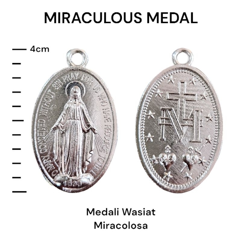 Medali Wasiat Maria 4cm Miracolosa Miraculous Medal