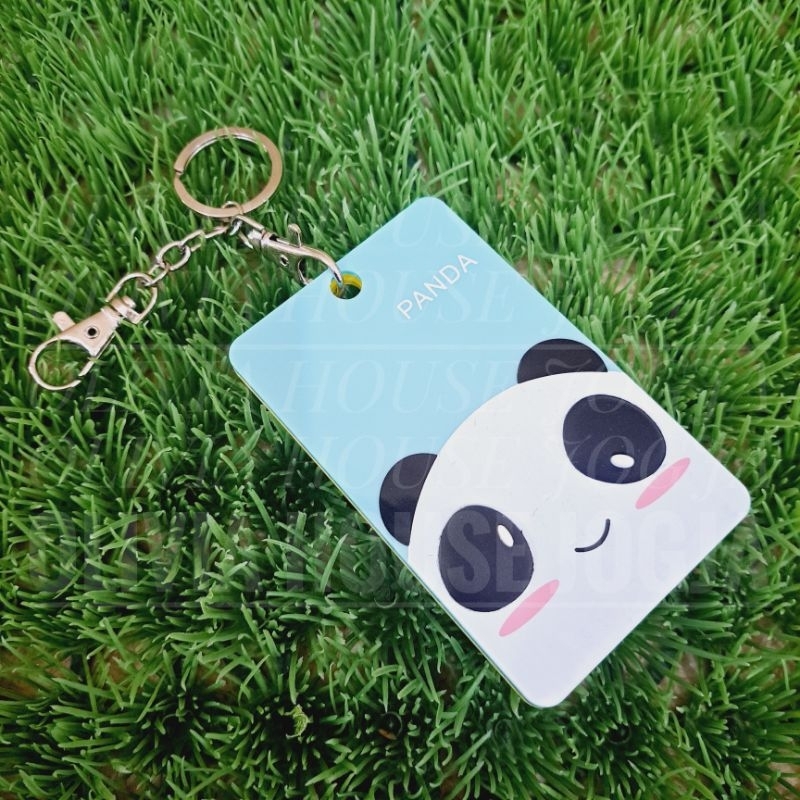 

ID Card Holder Panda Akrilik Hijau Kuning Gantungan ID Card Panda Card Set Holder Panda