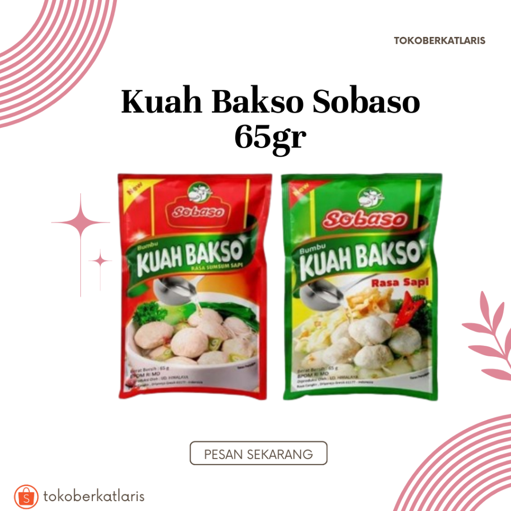 

Kuah Bakso Sobaso Bumbu Rasa Sapi Sumsum 65gr