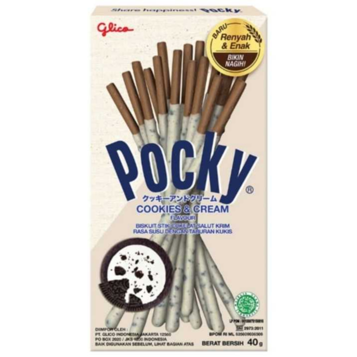 

Glico Pocky Cookies & Cream 40g Pocky Stik Cookies dan Cream 40g Pocky Cookies & Cream Biskuit Stik