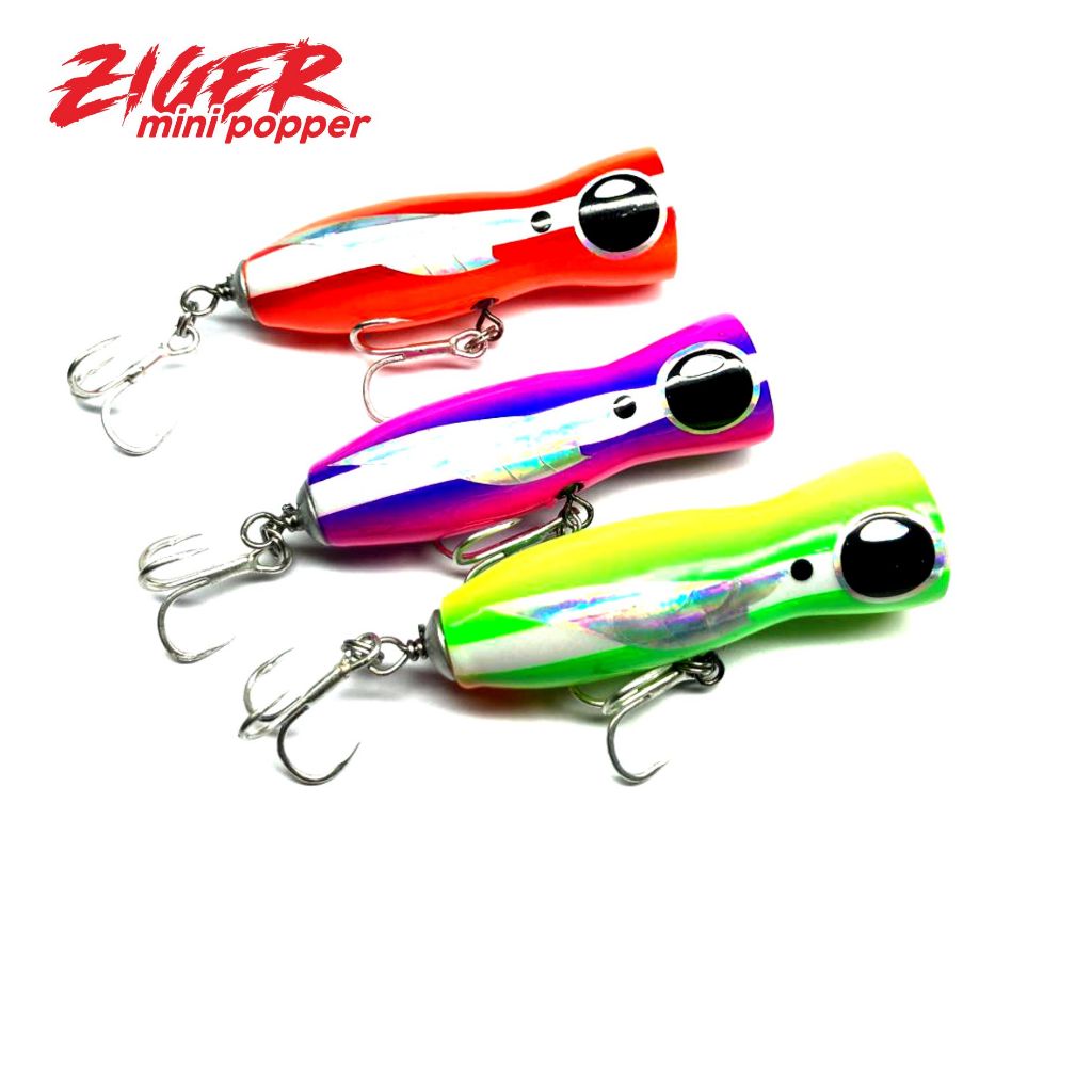 umpan mini popper 5 6 7 cm bahan kayu