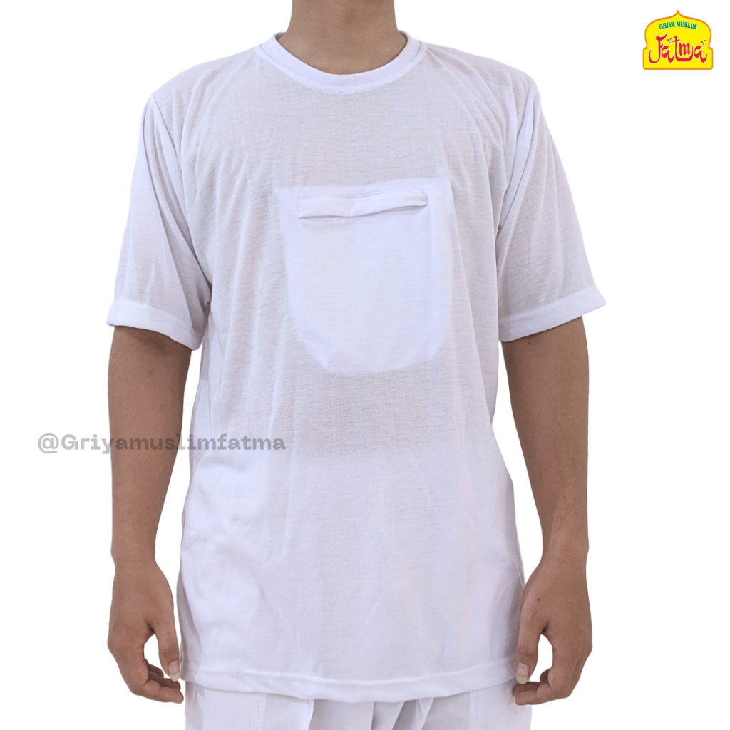 Kaos dalam Jumbo Haji Umroh Lengan Pendek Pria M-XXXL by Griya Muslim Fatma