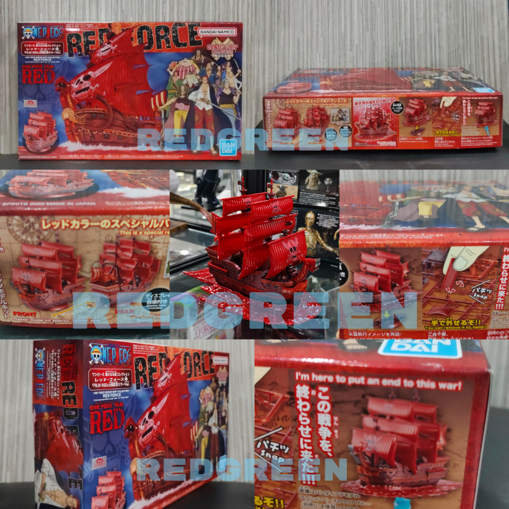 mainan anak model kit bandai kapal anime one piece red force merah mainan anak koleksi