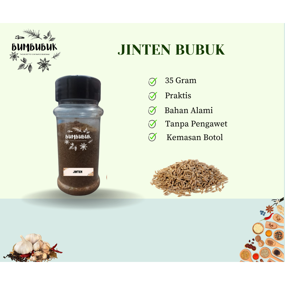 

Bumbubuk Jinten Bubuk 35gr/ Jinten / Bumbu Indonesia / Caraway / Jintan / Rempah