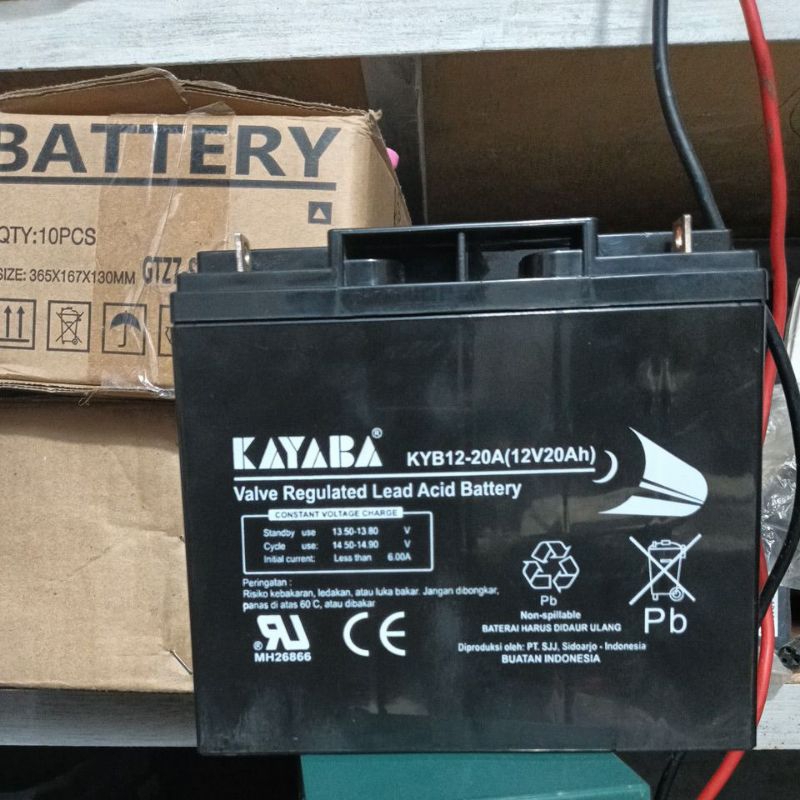 Aki 12volt 20Ah Kayaba Baterai kering MF VRLA UPS Genset Motor Listrik Mainan anak-anak Aki kering