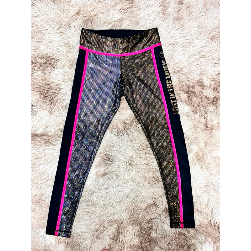 Legging glitter/sequin mewah ZWear size S(silver gold) cocok untuk acara zumba party