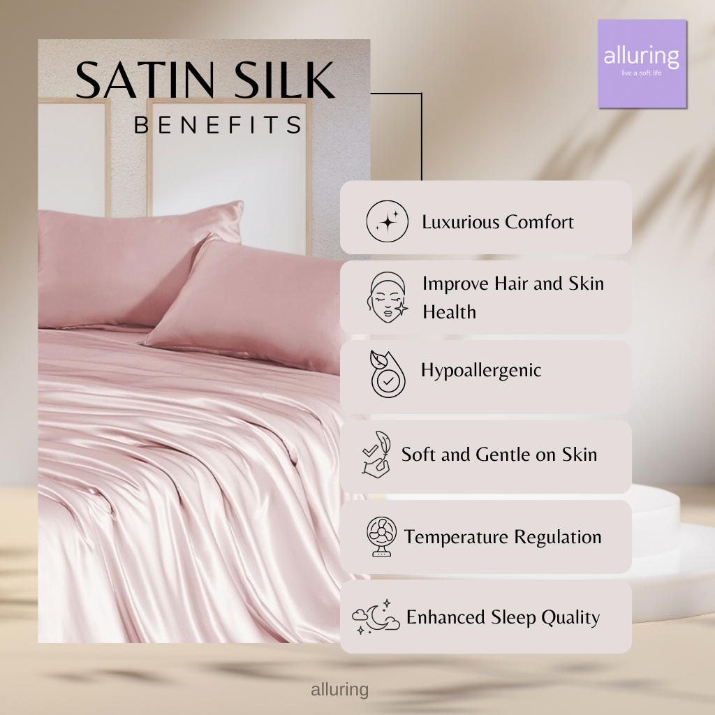 PREMIUM Sprei Satin Silk Original Satin Silk Alluring - KHUSUS SPREI NYA SAJA