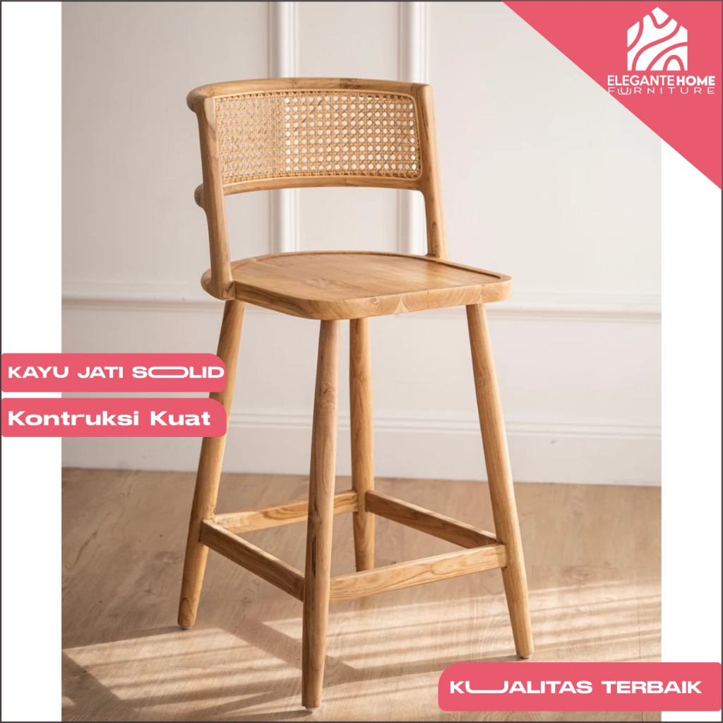 kursi bar rotan sintetis kursi bar minimalis