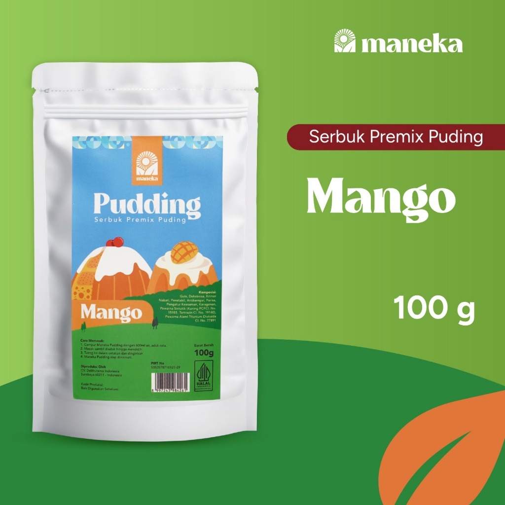 Maneka Puding Mangga - Mango Pudding Premix 100 Gr