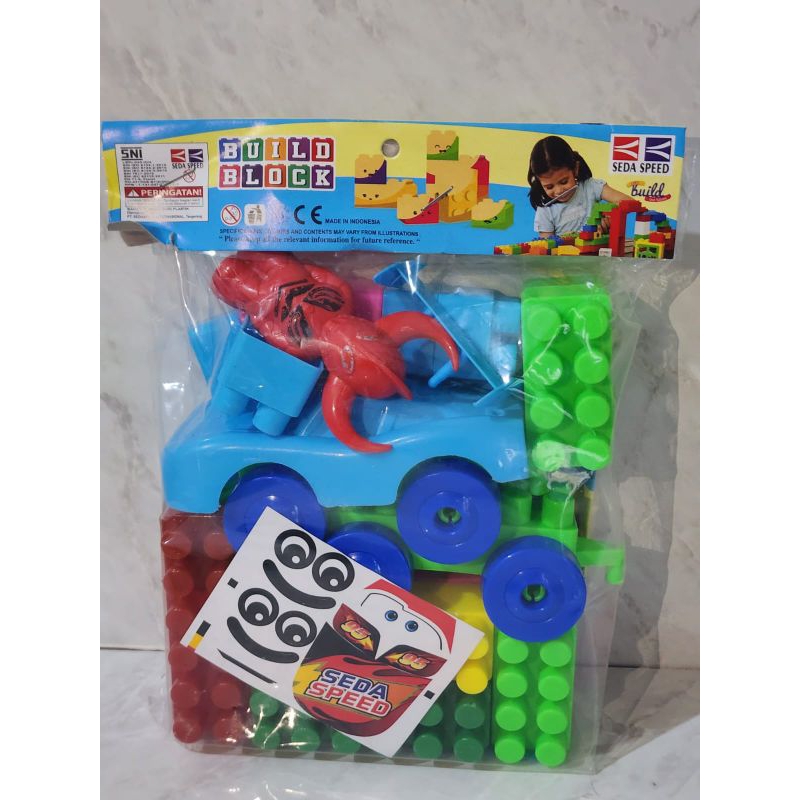 Mainan Edukasi Lego Block / Balok susun warna warni besar