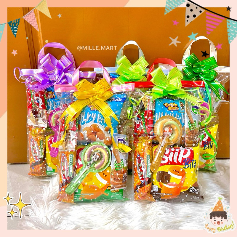 

Paket Ulang Tahun Anak/Bingkisan Ulang Tahun Anak/Souvernir Pesta Ulang Tahun/Hampers Ulang Tahun Anak/Paket Makanan Ringan Anak