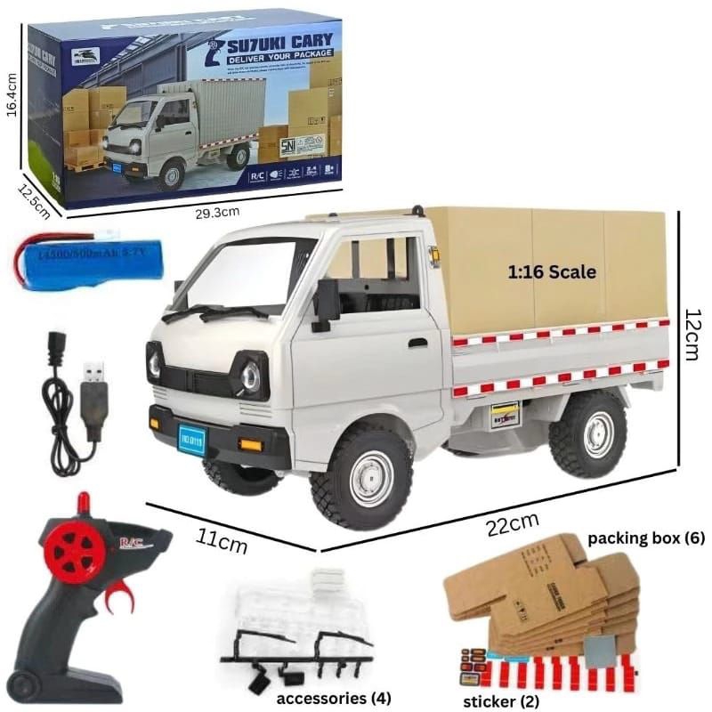MOBIL REMOT CONTROL D12 CARGO TRUCK RC CAR PIC UP BOX TRUCK 1:16 MAINAN MOBIL