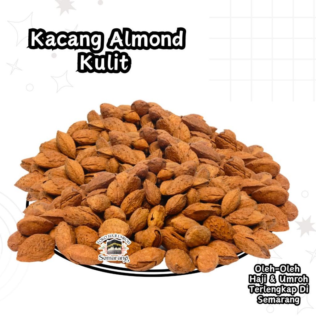 

KACANG ALMOND KULIT PREMIUM | 500 GRAM - 1 KG | ROASTED RASA BUTTER MILK KHAS ARAB SAUDI | SNACK RENYAH GURIH SEHAT| OLEH OLEH HAJI DAN UMROH