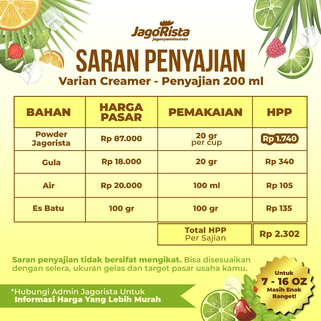 

Ay00! Jagorista Bubuk Minuman Cappuccino 1 KG GOLD