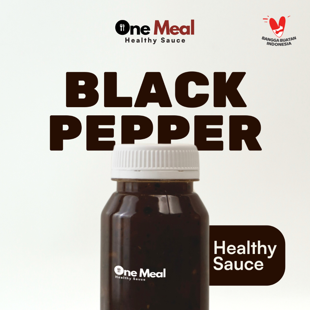 

One Meal Black Pepper Sauce / Saus Lada Hitam 250ml Healthy Sauce Low Calorie