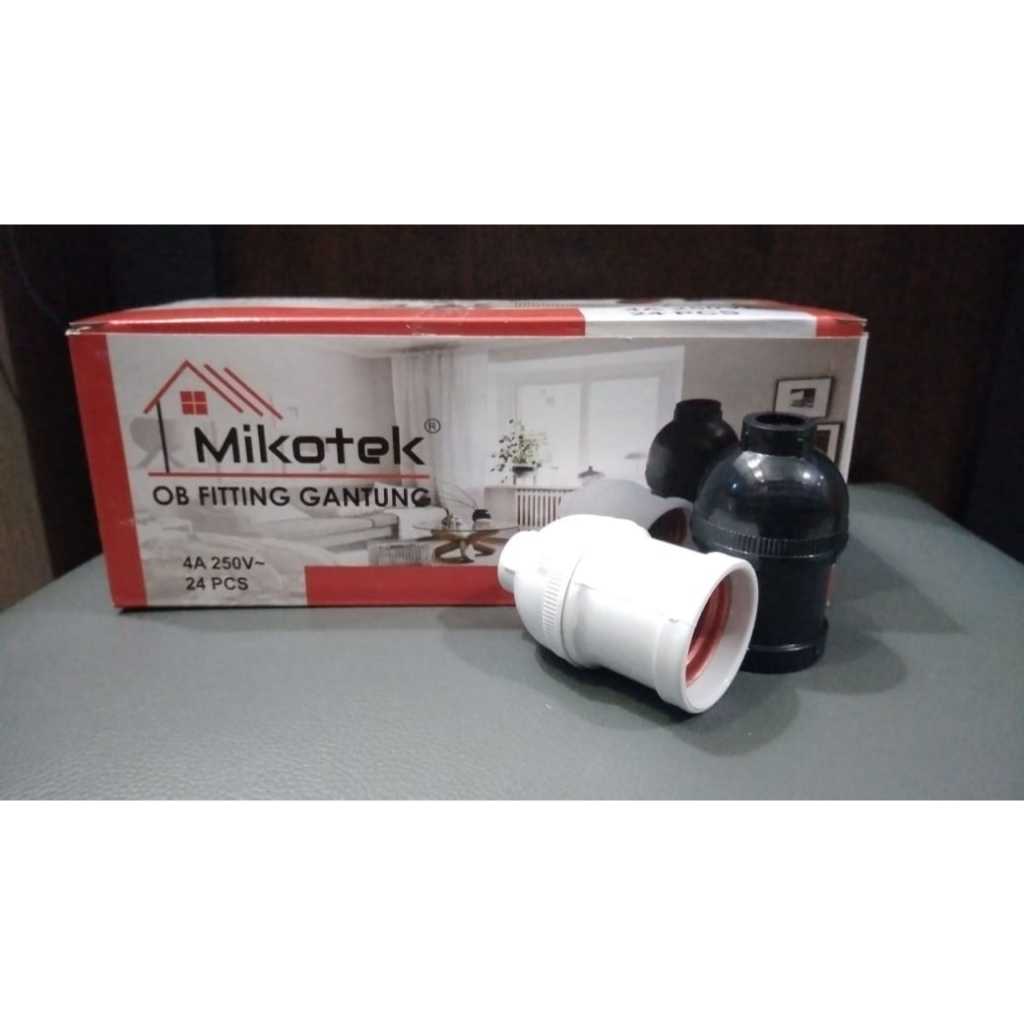 Mikotek MT7665W Fiting gantung Lampu Hitam