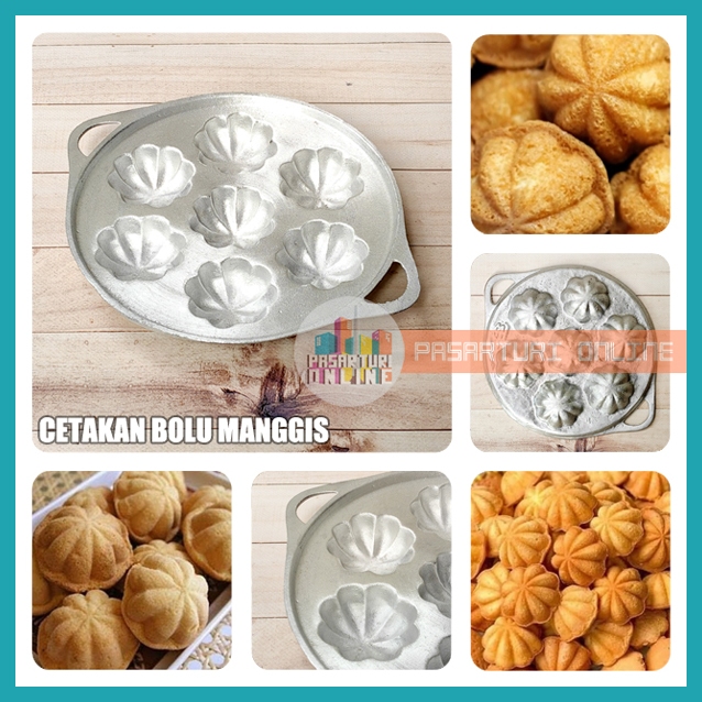 Cetakan BOLU MANGGIS Aluminium / Bolu Kering / Bolu Telur / Bolu Jadul / Bolu Klemben