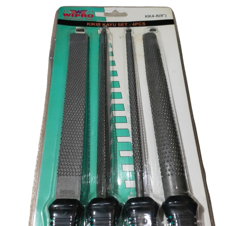 Wipro Kikir Untuk Kayu 4 Pcs 8 inch Original - Kikir Set Kayu Original Wipro