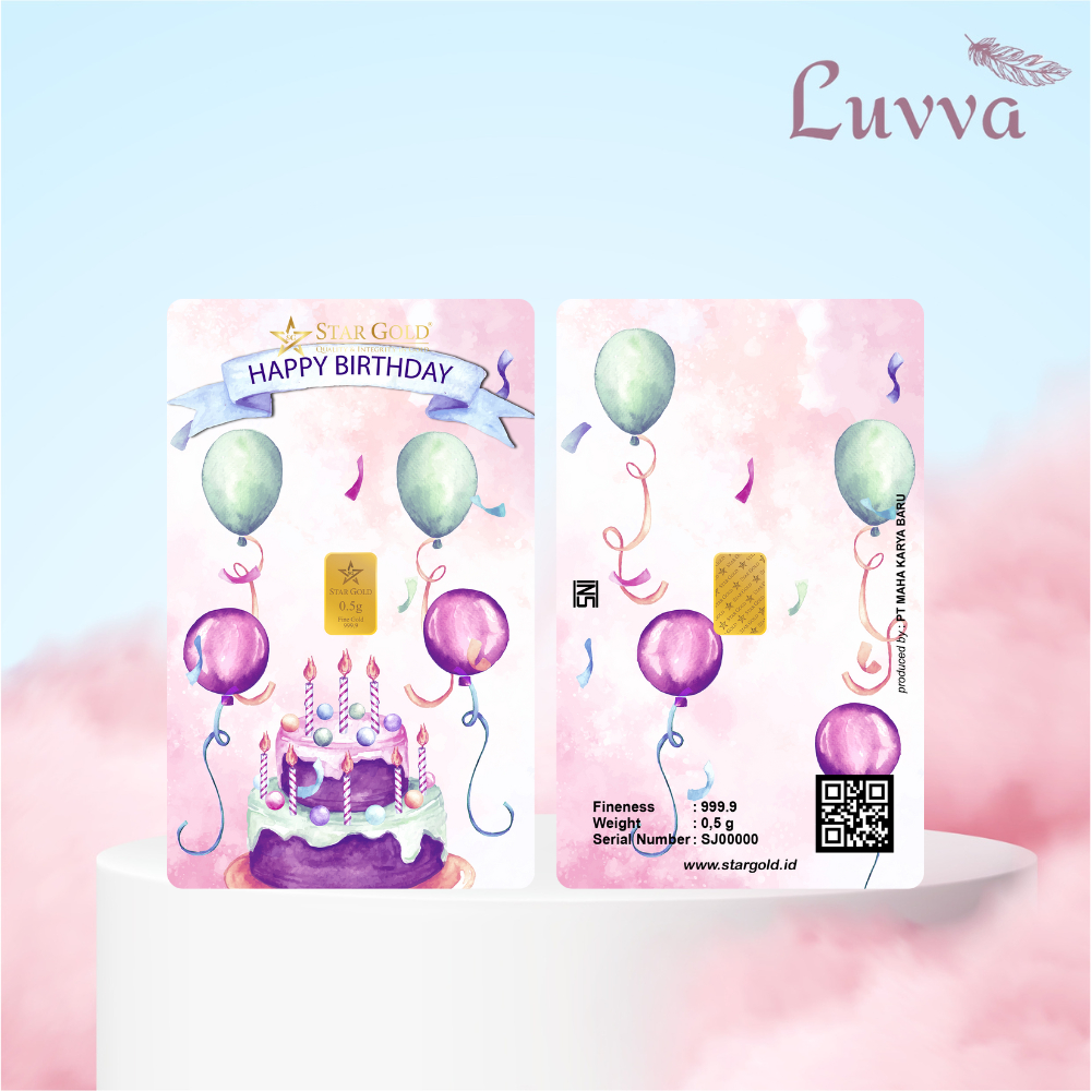 Logam Mulia StarGold BIRTHDAY 03 Series 0.5 Gram dan 1 Gram