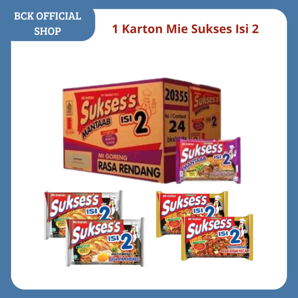 

1 Karton Mie Sukses Isi 2 24x133gr ALL VARIANT
